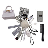 17pcs kechains sets with Wristlet Bracelet Wallet,
